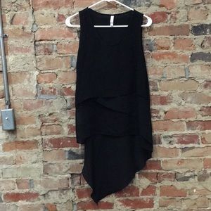 Black layered tank top
